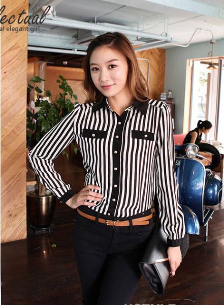 Camisa P&B Listras modelo 2